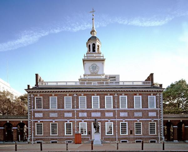 Modern day image of Independence Hall in Philadelphia, Pennsylvania